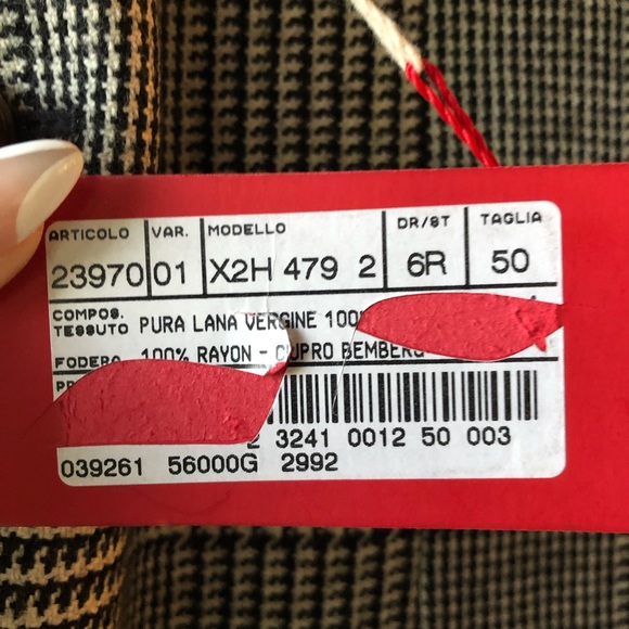 PAL ZILERI | Grey classic check oversized fall designer blazer coat - Picture 8 of 17